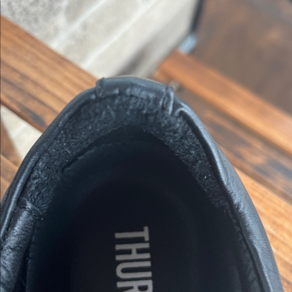 Thursday Women’s Black Leather Sneakers Size 8.5 - Picture 11 of 12